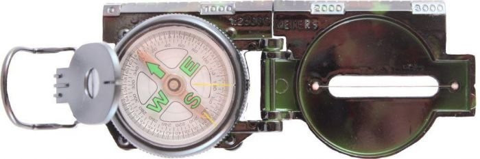 Компас складной, в металлическом корпусе