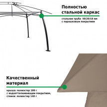 Тент садовый 1151 3х6м полиэстер, Green Glade