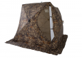 Палатка зимняя КУБ 3 камуфляж (трехслойная) с выводом под трубу