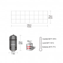 Спальный мешок "Active 250" -5C, левый King Camp