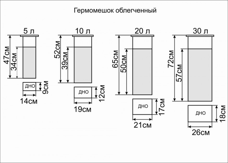 Гермомешок Век облегченный 10л