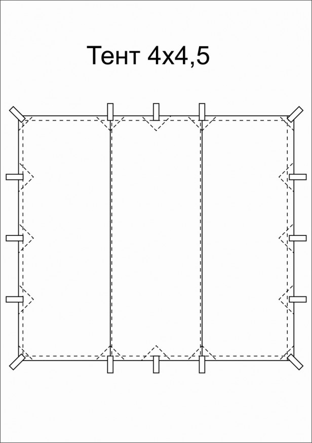 Тент Век 4x4,5 м