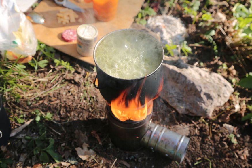 Турбопечка щепочница Век d 108 мм титан