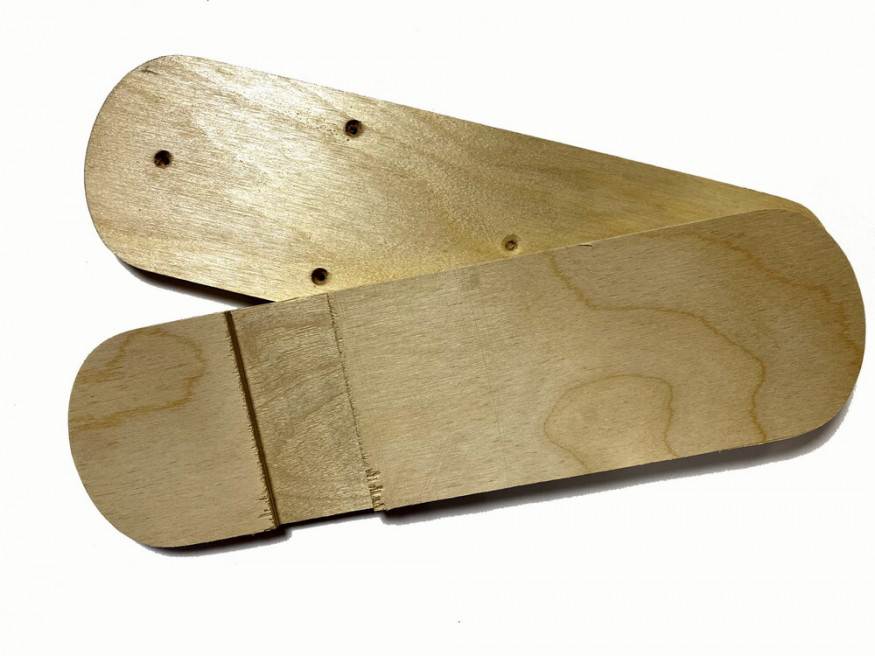 Лыжи Лесные, дерево-пластик, длина 165 см, ширина 11 см