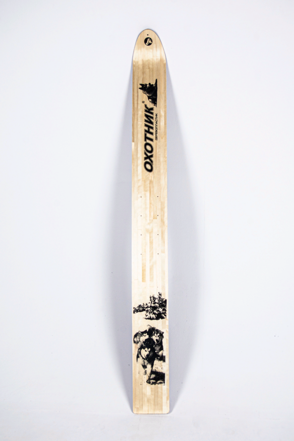 Лыжи ОХОТНИК, дерево-пластик, длина 155 см, ширина 15 см