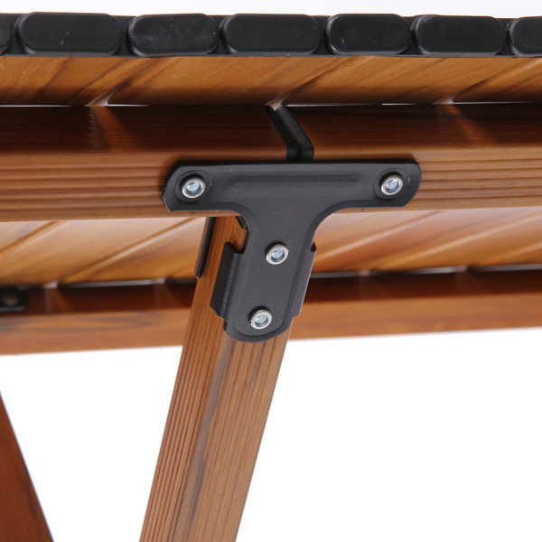 Стол кемпинговый складной, 114*59*43 см, цвет: светлое дерево, каркас алюминий