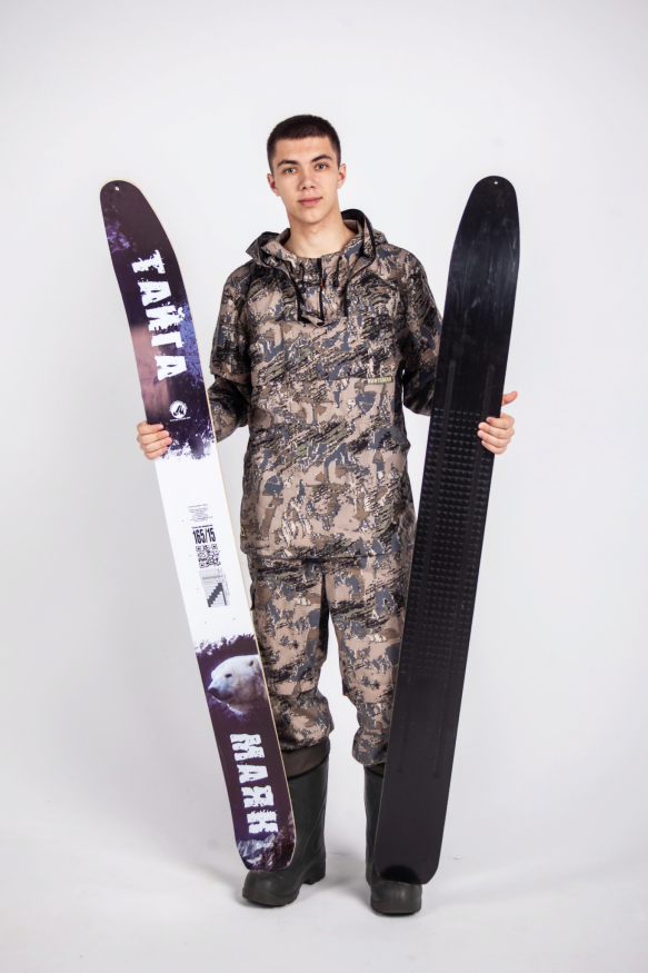 Лыжи Тайга, дерево-пластик, длина 165 см, ширина 150 мм