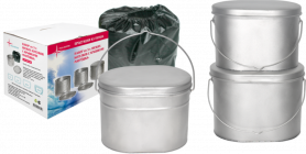 Набор из 3-х низких котелков 6;7,5;9,5 л &amp;quot;Матрешка&amp;quot; (титан) Роза Ветров