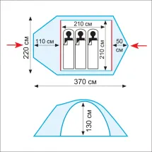 Палатка Tramp Lair 3 v2, зеленый