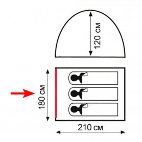 Палатка Totem Summer 2-местная (v2), зеленый