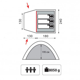 Палатка "Bell 3" v2, песочный цвет, Tramp